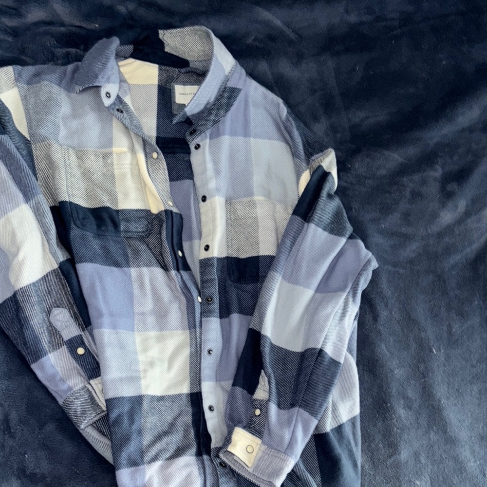 Women’s Blue Plaid Shirt